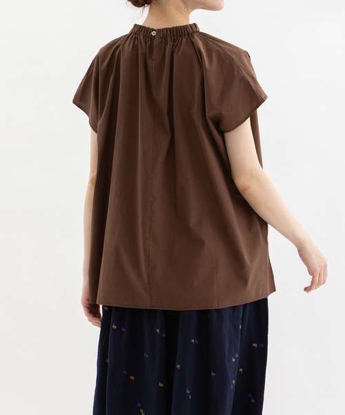 nop de nod(ノップドゥノッド)の「アシメトリーリボンフレンチスリーブブラウス(シャツ/ブラウス・レディース・ブラウン/ブラック/ライトピンク・3)」の16枚目の写真