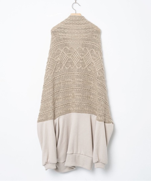 BEDSIDEDRAMA（ベットサイドドラマ）の「Knit Throw Coadigan（カーディガン/ボレロ・レディース・ブラック/ベージュ・1）」の15枚目の写真