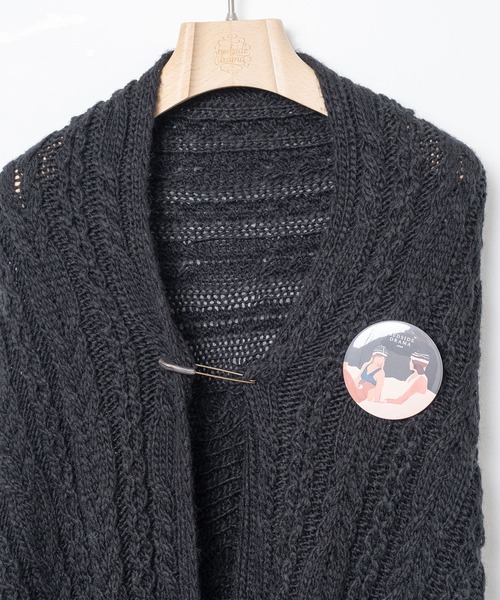 BEDSIDEDRAMA（ベットサイドドラマ）の「Knit Throw Coadigan（カーディガン/ボレロ・レディース・ブラック/ベージュ・1）」の22枚目の写真