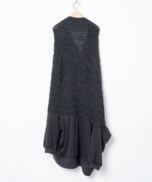 BEDSIDEDRAMA（ベットサイドドラマ）の「Knit Throw Coadigan（カーディガン/ボレロ・レディース・ブラック/ベージュ・1）」の21枚目の写真