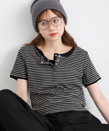 [新色追加]配色シアー×ヘンリーネックレイヤードT