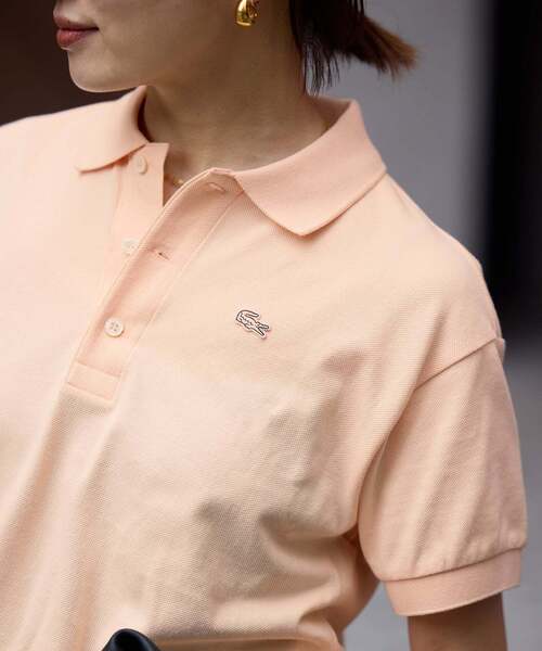 IENA(イエナ)の「LACOSTE/ラコステ 別注 POLO SHIRTS ポロシャツ PF013J-99(ポロシャツ・レディース・アイボリー/ブラウン/ピンク・FREE)」の16枚目の写真
