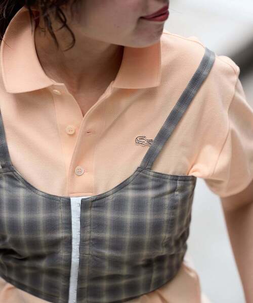 IENA(イエナ)の「LACOSTE/ラコステ 別注 POLO SHIRTS ポロシャツ PF013J-99(ポロシャツ・レディース・アイボリー/ブラウン/ピンク・FREE)」の20枚目の写真