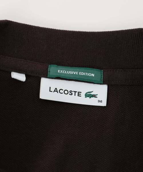IENA(イエナ)の「LACOSTE/ラコステ 別注 POLO SHIRTS ポロシャツ PF013J-99(ポロシャツ・レディース・アイボリー/ブラウン/ピンク・FREE)」の6枚目の写真