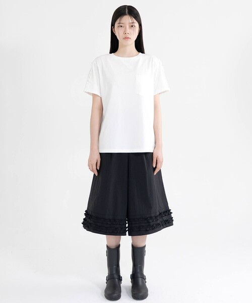 Bshop（ビショップ）の「eunoia| フリルヘム ハーフパンツ WOMEN（その他パンツ・レディース・ブラック・S）」の2枚目の写真