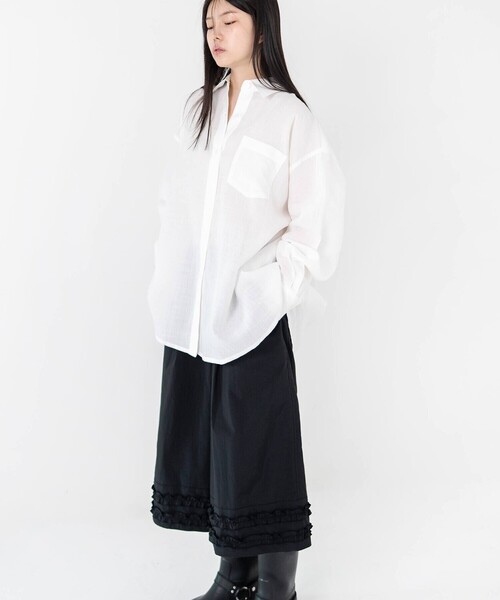Bshop（ビショップ）の「eunoia| フリルヘム ハーフパンツ WOMEN（その他パンツ・レディース・ブラック・S）」の15枚目の写真