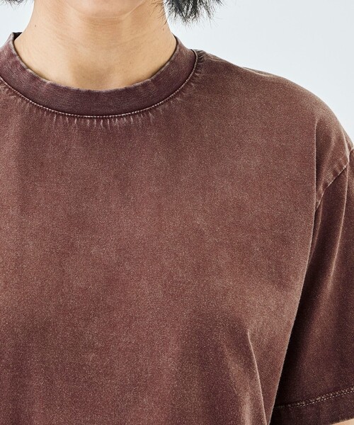 EDITION(エディション)の「コットンガーメントダイ ショートスリーブプルオーバー(Tシャツ/カットソー・レディース・ブラック/レッド系その他・FREE)」の8枚目の写真