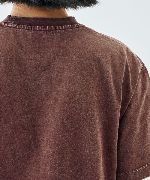 EDITION(エディション)の「コットンガーメントダイ ショートスリーブプルオーバー(Tシャツ/カットソー・レディース・ブラック/レッド系その他・FREE)」の9枚目の写真