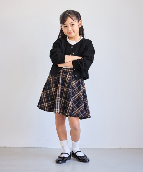 ROPE' PICNIC(ロペピクニック)の「【KIDS/キッズ】ランダムリブカットソーカーディガン(カーディガン/ボレロ・キッズ・クリーム/ブラック・L/M/S)」の19枚目の写真
