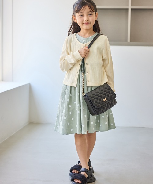 ROPE' PICNIC(ロペピクニック)の「【KIDS/キッズ】ランダムリブカットソーカーディガン(カーディガン/ボレロ・キッズ・クリーム/ブラック・L/M/S)」の22枚目の写真