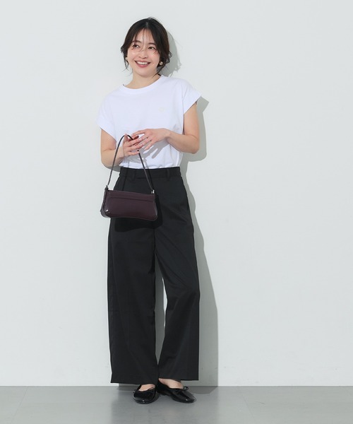 coca(coca)(コカ)の「【WEB限定セール】SOLOTEX(R)使用ツイルチノワイドパンツ(チノパンツ・レディース・ブラック/グレイッシュベージュ・S/M/L)」の4枚目の写真