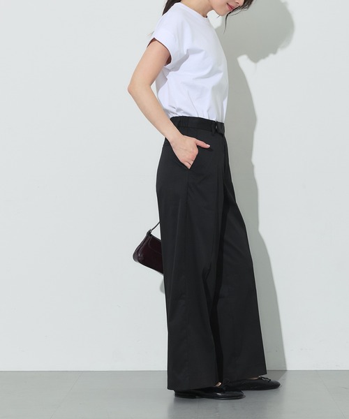 coca(coca)(コカ)の「【WEB限定セール】SOLOTEX(R)使用ツイルチノワイドパンツ(チノパンツ・レディース・ブラック/グレイッシュベージュ・S/M/L)」の6枚目の写真