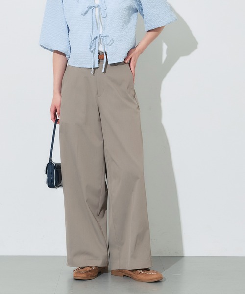 coca(coca)(コカ)の「【WEB限定セール】SOLOTEX(R)使用ツイルチノワイドパンツ(チノパンツ・レディース・ブラック/グレイッシュベージュ・S/M/L)」の10枚目の写真