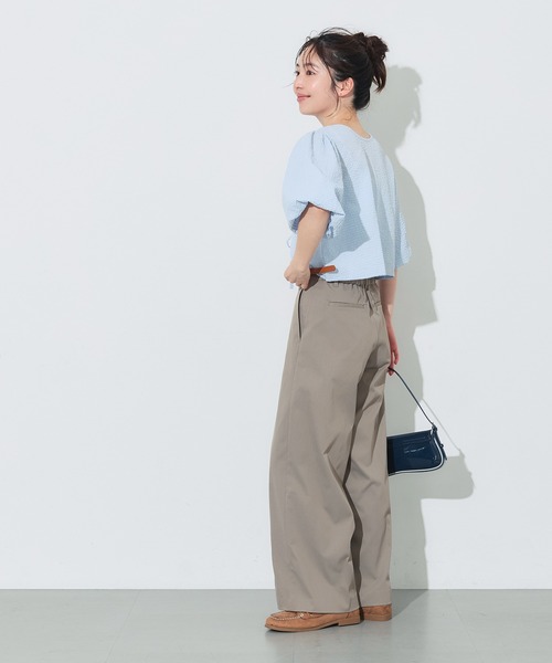 coca(coca)(コカ)の「【WEB限定セール】SOLOTEX(R)使用ツイルチノワイドパンツ(チノパンツ・レディース・ブラック/グレイッシュベージュ・S/M/L)」の11枚目の写真