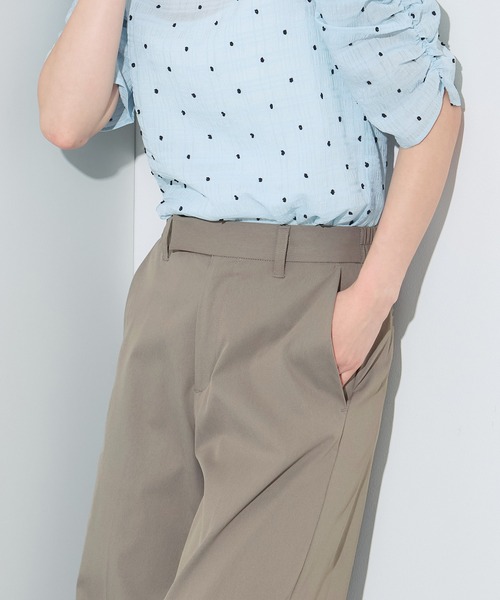 coca(coca)(コカ)の「【WEB限定セール】SOLOTEX(R)使用ツイルチノワイドパンツ(チノパンツ・レディース・ブラック/グレイッシュベージュ・S/M/L)」の14枚目の写真
