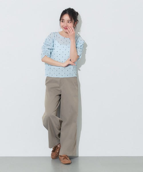 coca(coca)(コカ)の「【WEB限定セール】SOLOTEX(R)使用ツイルチノワイドパンツ(チノパンツ・レディース・ブラック/グレイッシュベージュ・S/M/L)」の15枚目の写真