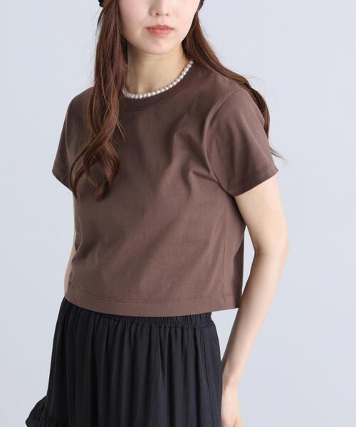 FREE'S MART(フリーズマート)の「◆USAコットンクルーネックTシャツ(Tシャツ/カットソー・レディース・ブラウン/ホワイト/ブルー/ブラック・FREE)」の3枚目の写真