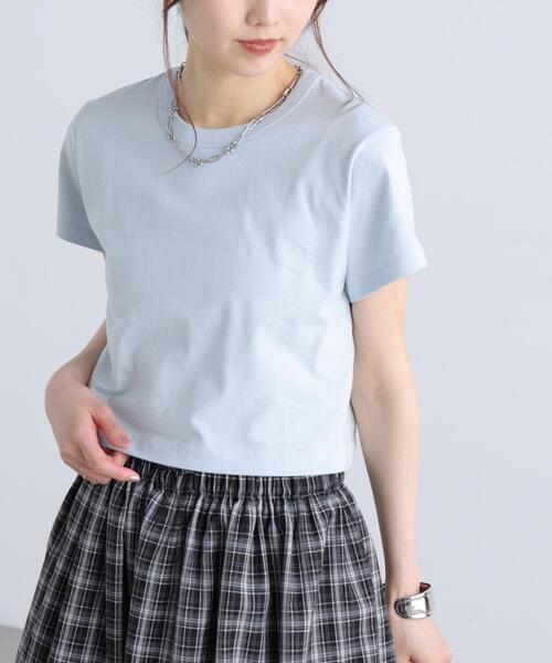 FREE'S MART(フリーズマート)の「◆USAコットンクルーネックTシャツ(Tシャツ/カットソー・レディース・ブラウン/ホワイト/ブルー/ブラック・FREE)」の4枚目の写真