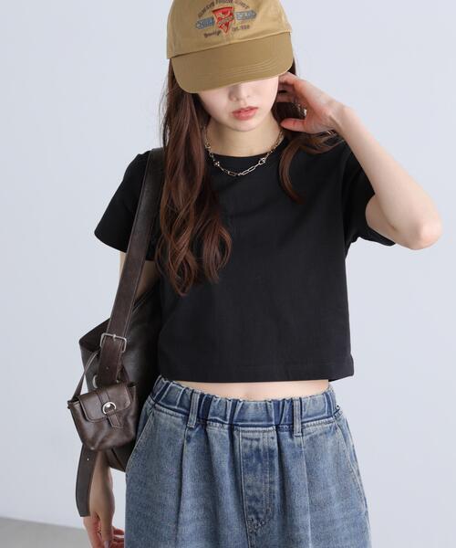 FREE'S MART(フリーズマート)の「◆USAコットンクルーネックTシャツ(Tシャツ/カットソー・レディース・ブラウン/ホワイト/ブルー/ブラック・FREE)」の2枚目の写真