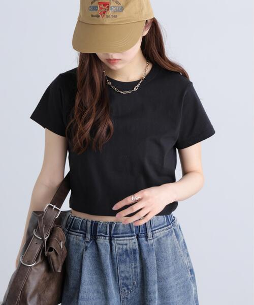 FREE'S MART(フリーズマート)の「◆USAコットンクルーネックTシャツ(Tシャツ/カットソー・レディース・ブラウン/ホワイト/ブルー/ブラック・FREE)」の5枚目の写真