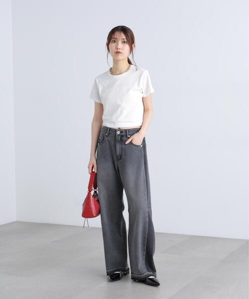 FREE'S MART(フリーズマート)の「◆USAコットンクルーネックTシャツ(Tシャツ/カットソー・レディース・ブラウン/ホワイト/ブルー/ブラック・FREE)」の13枚目の写真