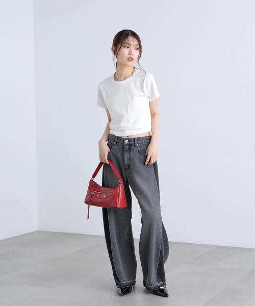 FREE'S MART(フリーズマート)の「◆USAコットンクルーネックTシャツ(Tシャツ/カットソー・レディース・ブラウン/ホワイト/ブルー/ブラック・FREE)」の14枚目の写真