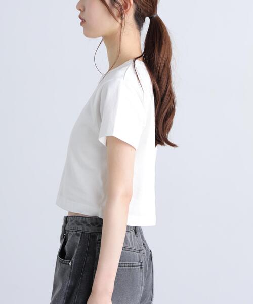 FREE'S MART(フリーズマート)の「◆USAコットンクルーネックTシャツ(Tシャツ/カットソー・レディース・ブラウン/ホワイト/ブルー/ブラック・FREE)」の18枚目の写真