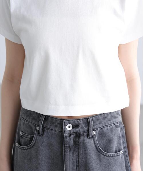FREE'S MART(フリーズマート)の「◆USAコットンクルーネックTシャツ(Tシャツ/カットソー・レディース・ブラウン/ホワイト/ブルー/ブラック・FREE)」の22枚目の写真