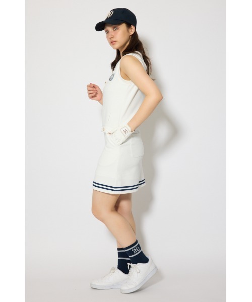 RIENDA GOLF（リエンダゴルフ）の「【RIENDA GOLF 一部店舗・WEB限定】セーラーカラーカットワンピース（ワンピース・レディース・ホワイト/ネイビー・MEDIUM/SMALL）」の4枚目の写真