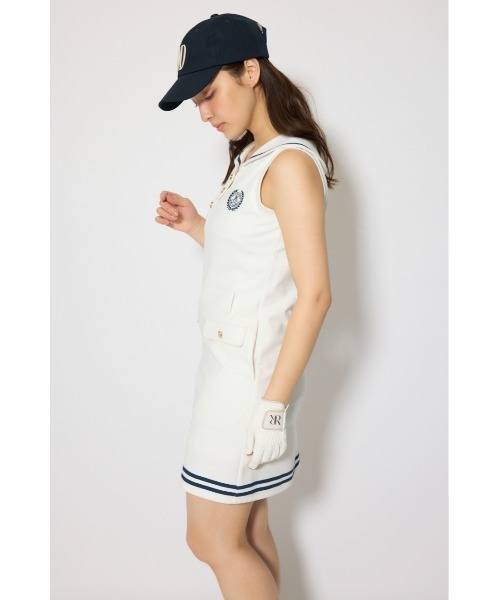 RIENDA GOLF（リエンダゴルフ）の「【RIENDA GOLF 一部店舗・WEB限定】セーラーカラーカットワンピース（ワンピース・レディース・ホワイト/ネイビー・MEDIUM/SMALL）」の6枚目の写真