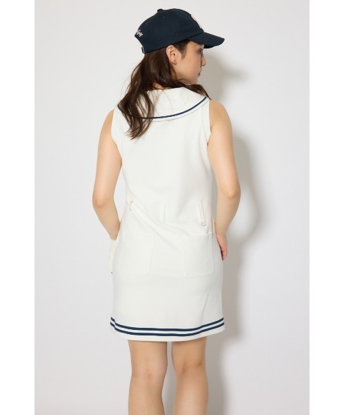 RIENDA GOLF（リエンダゴルフ）の「【RIENDA GOLF 一部店舗・WEB限定】セーラーカラーカットワンピース（ワンピース・レディース・ホワイト/ネイビー・MEDIUM/SMALL）」の7枚目の写真