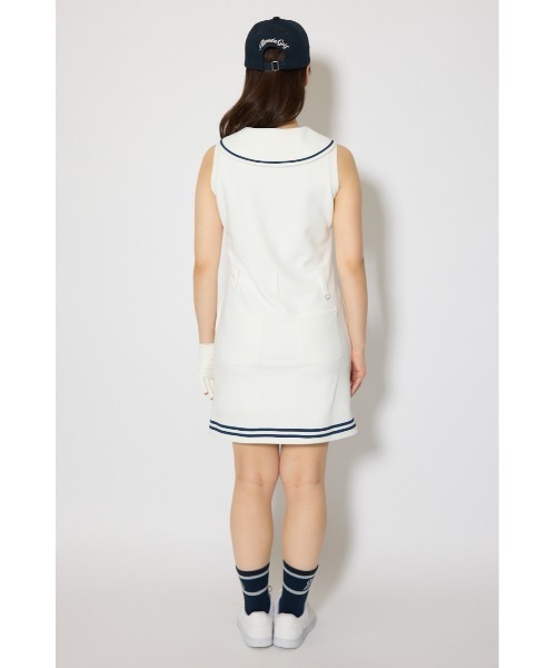 RIENDA GOLF（リエンダゴルフ）の「【RIENDA GOLF 一部店舗・WEB限定】セーラーカラーカットワンピース（ワンピース・レディース・ホワイト/ネイビー・MEDIUM/SMALL）」の10枚目の写真