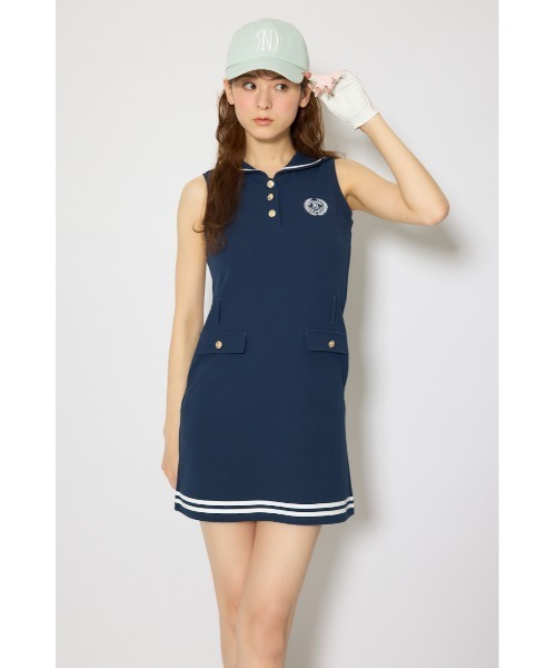 RIENDA GOLF（リエンダゴルフ）の「【RIENDA GOLF 一部店舗・WEB限定】セーラーカラーカットワンピース（ワンピース・レディース・ホワイト/ネイビー・MEDIUM/SMALL）」の20枚目の写真