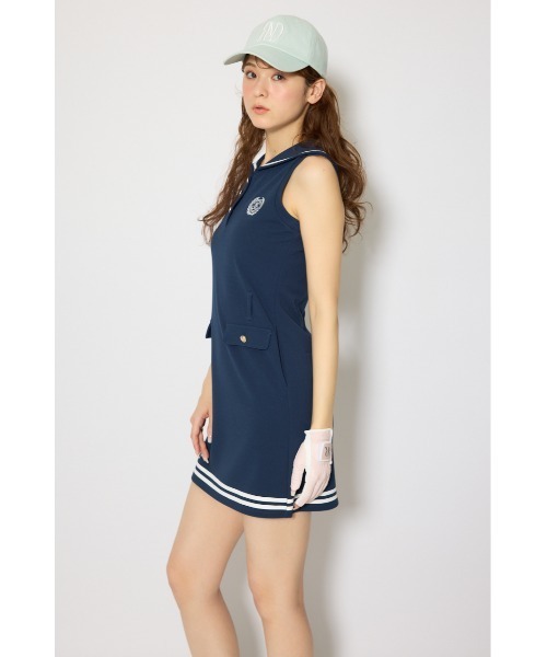 RIENDA GOLF（リエンダゴルフ）の「【RIENDA GOLF 一部店舗・WEB限定】セーラーカラーカットワンピース（ワンピース・レディース・ホワイト/ネイビー・MEDIUM/SMALL）」の21枚目の写真