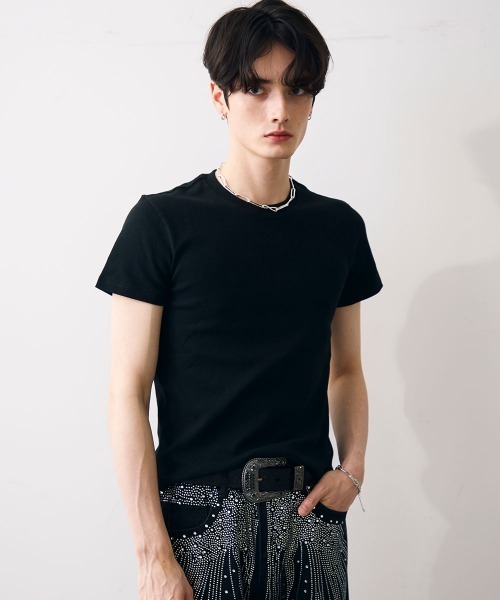 Shoowtime(ショウタイム)の「Cropped tight T-shirt / クロップドタイトTシャツ(Tシャツ/カットソー・メンズ・ホワイト/ブラック・MEDIUM/LARGE/X-LARGE)」の15枚目の写真
