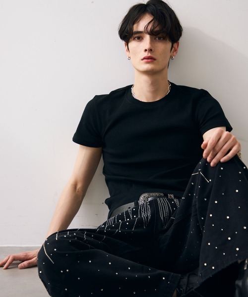Shoowtime(ショウタイム)の「Cropped tight T-shirt / クロップドタイトTシャツ(Tシャツ/カットソー・メンズ・ホワイト/ブラック・MEDIUM/LARGE/X-LARGE)」の20枚目の写真