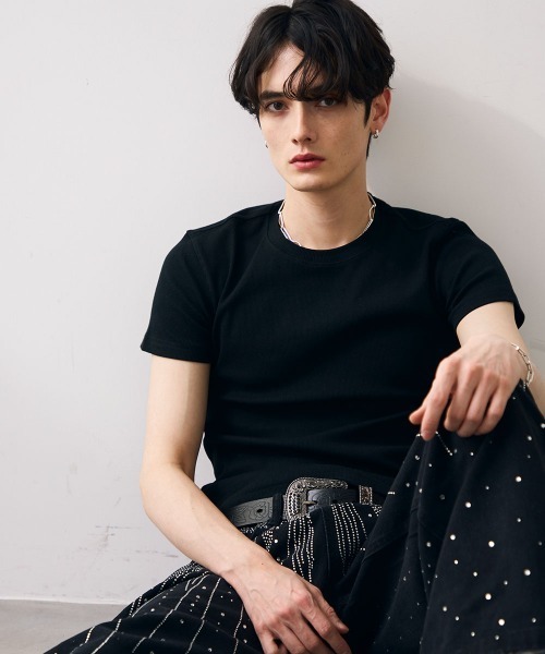 Shoowtime(ショウタイム)の「Cropped tight T-shirt / クロップドタイトTシャツ(Tシャツ/カットソー・メンズ・ホワイト/ブラック・MEDIUM/LARGE/X-LARGE)」の21枚目の写真