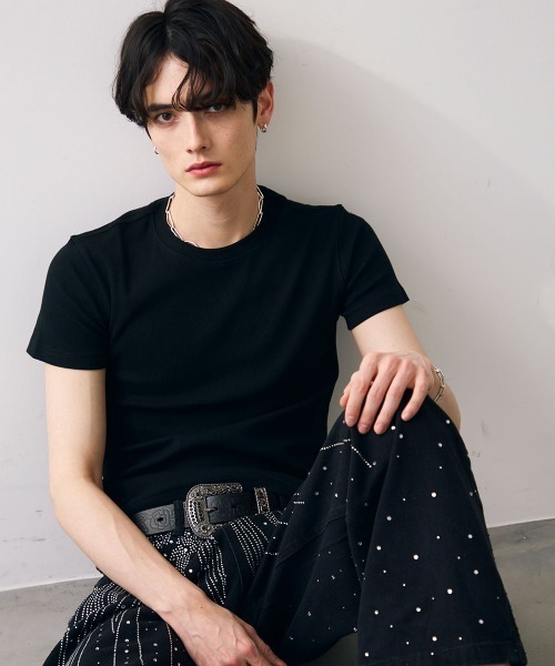 Shoowtime(ショウタイム)の「Cropped tight T-shirt / クロップドタイトTシャツ(Tシャツ/カットソー・メンズ・ホワイト/ブラック・MEDIUM/LARGE/X-LARGE)」の22枚目の写真