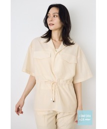 【接触冷感】COMFORA AIRウエストマークブラウス