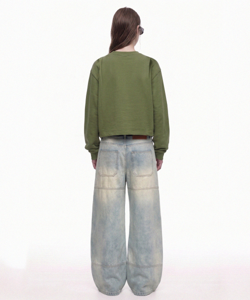 PRINOAR（プリノア）の「セミクロップ長袖Tシャツ - グリーナリー（Tシャツ/カットソー・レディース・カーキ・SMALL/MEDIUM/LARGE）」の6枚目の写真