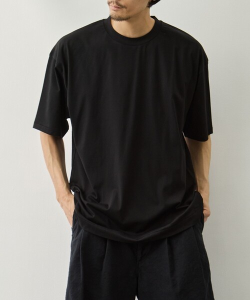 ATON(エイトン)の「【ATON/エイトン】SUVIN 60/2 OVERSIZED T-SHIRT(Tシャツ/カットソー・メンズ・ブラック/サックスブルー/ホワイト・2/4/6)」の3枚目の写真