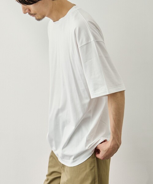 ATON(エイトン)の「【ATON/エイトン】SUVIN 60/2 OVERSIZED T-SHIRT(Tシャツ/カットソー・メンズ・ブラック/サックスブルー/ホワイト・2/4/6)」の9枚目の写真