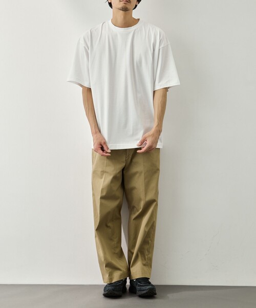 ATON(エイトン)の「【ATON/エイトン】SUVIN 60/2 OVERSIZED T-SHIRT(Tシャツ/カットソー・メンズ・ブラック/サックスブルー/ホワイト・2/4/6)」の7枚目の写真