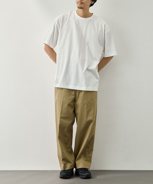 ATON(エイトン)の「【ATON/エイトン】SUVIN 60/2 OVERSIZED T-SHIRT(Tシャツ/カットソー・メンズ・ブラック/サックスブルー/ホワイト・2/4/6)」の6枚目の写真