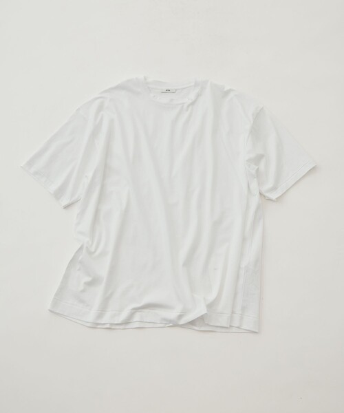 ATON(エイトン)の「【ATON/エイトン】SUVIN 60/2 OVERSIZED T-SHIRT(Tシャツ/カットソー・メンズ・ブラック/サックスブルー/ホワイト・2/4/6)」の5枚目の写真
