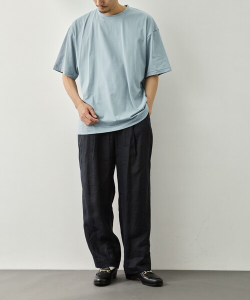 ATON(エイトン)の「【ATON/エイトン】SUVIN 60/2 OVERSIZED T-SHIRT(Tシャツ/カットソー・メンズ・ブラック/サックスブルー/ホワイト・2/4/6)」の22枚目の写真