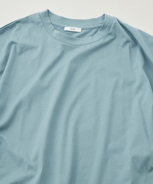 ATON(エイトン)の「【ATON/エイトン】SUVIN 60/2 OVERSIZED T-SHIRT(Tシャツ/カットソー・メンズ・ブラック/サックスブルー/ホワイト・2/4/6)」の20枚目の写真