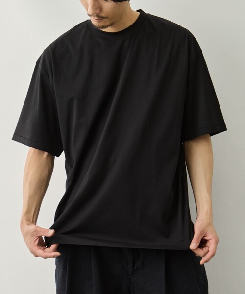 ATON(エイトン)の「【ATON/エイトン】SUVIN 60/2 OVERSIZED T-SHIRT(Tシャツ/カットソー・メンズ・ブラック/サックスブルー/ホワイト・2/4/6)」の18枚目の写真