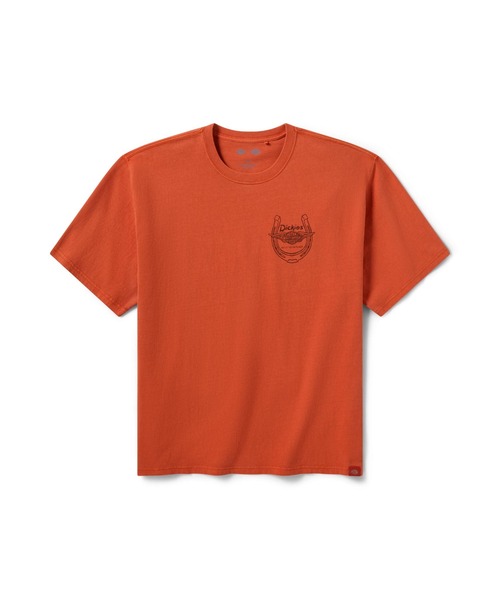 Harley-Davidson(ハーレーダビッドソン)の「Dickies(R) x H-D(R)ホースパワー ヘビーウェイト 顔料染めTシャツ(Tシャツ/カットソー・メンズ・オレンジ系その他・X-SMALL/SMALL/MEDIUM/LARGE/X-LARGE)」の1枚目の写真