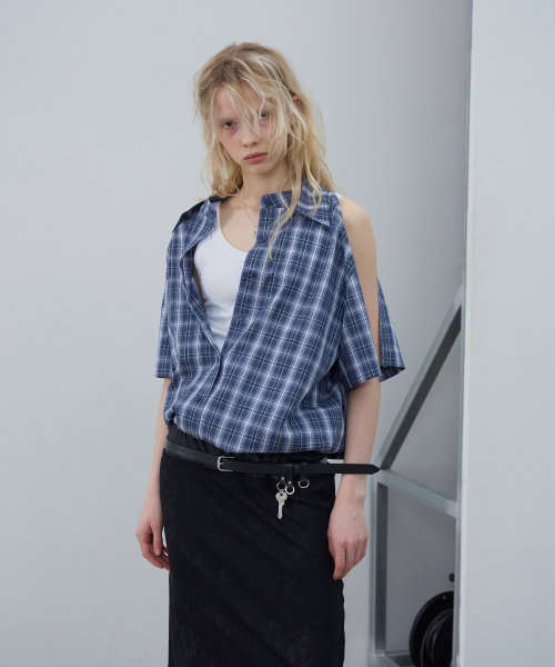 LCDC TM（エルシーディーシーティーエム）の「MULTI-WAY DUAL CHECK SHIRT (BLUE)（シャツ/ブラウス・レディース・その他・OS）」の11枚目の写真